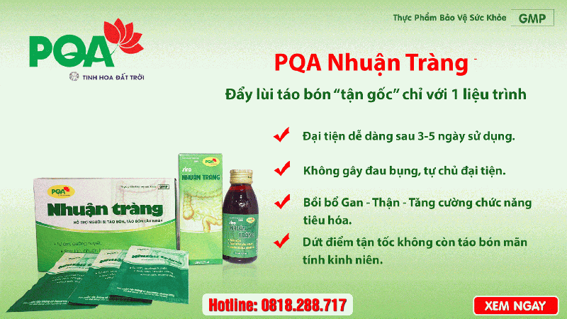 5+ Lý do Nhuận Tràng PQA là "Thánh Dược" chữa táo bón tốt nhất hiện nay