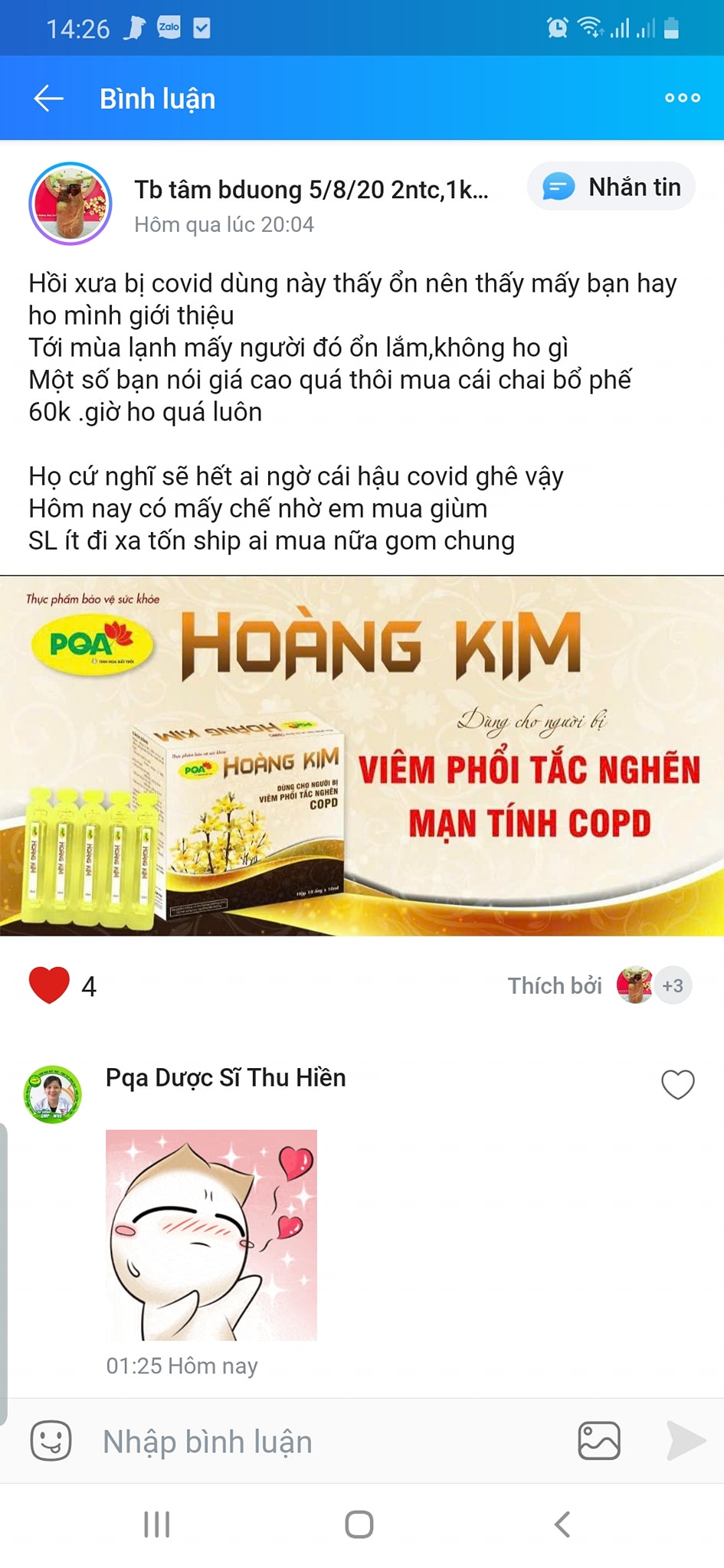 PQA Hoàng Kim có tốt không? Giá bao nhiêu? Mua ở đâu?