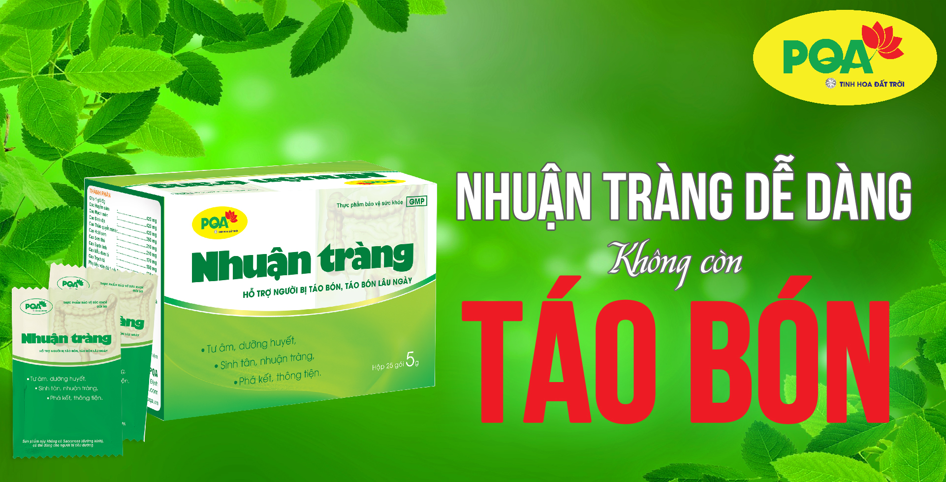 nhuận tràng pqa trị táo bón hiệu quả